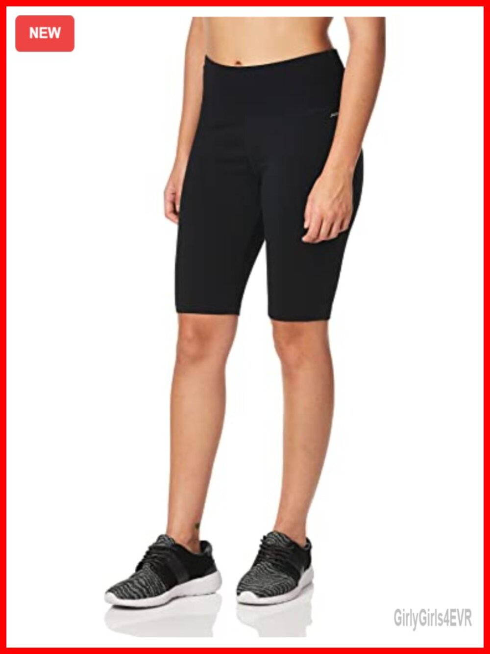 High Waist 10'' Bike Shorts Cotton Spandex Active Athletic